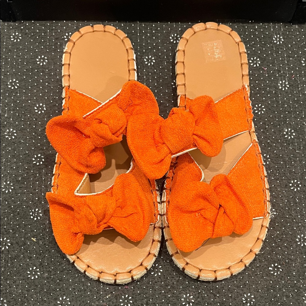 SHEIN Orange Bow Sandals